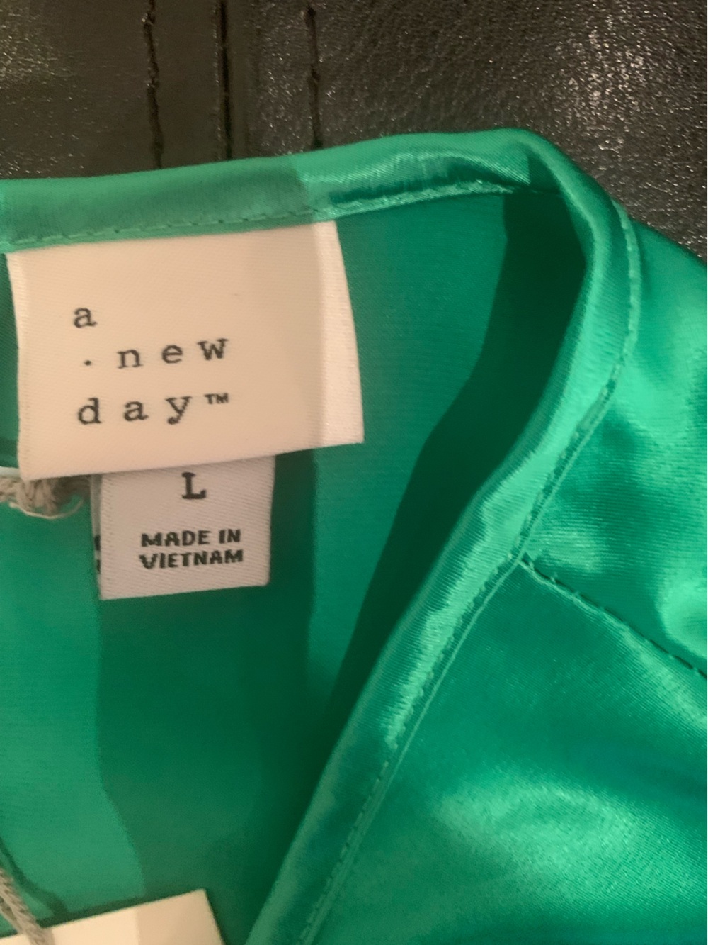 🌸A NEW DAY🌸NWT! LONG-SLEEVE, BELTED A-LINE, SATIN MIDI DRESS. - Picture 9 of 9
